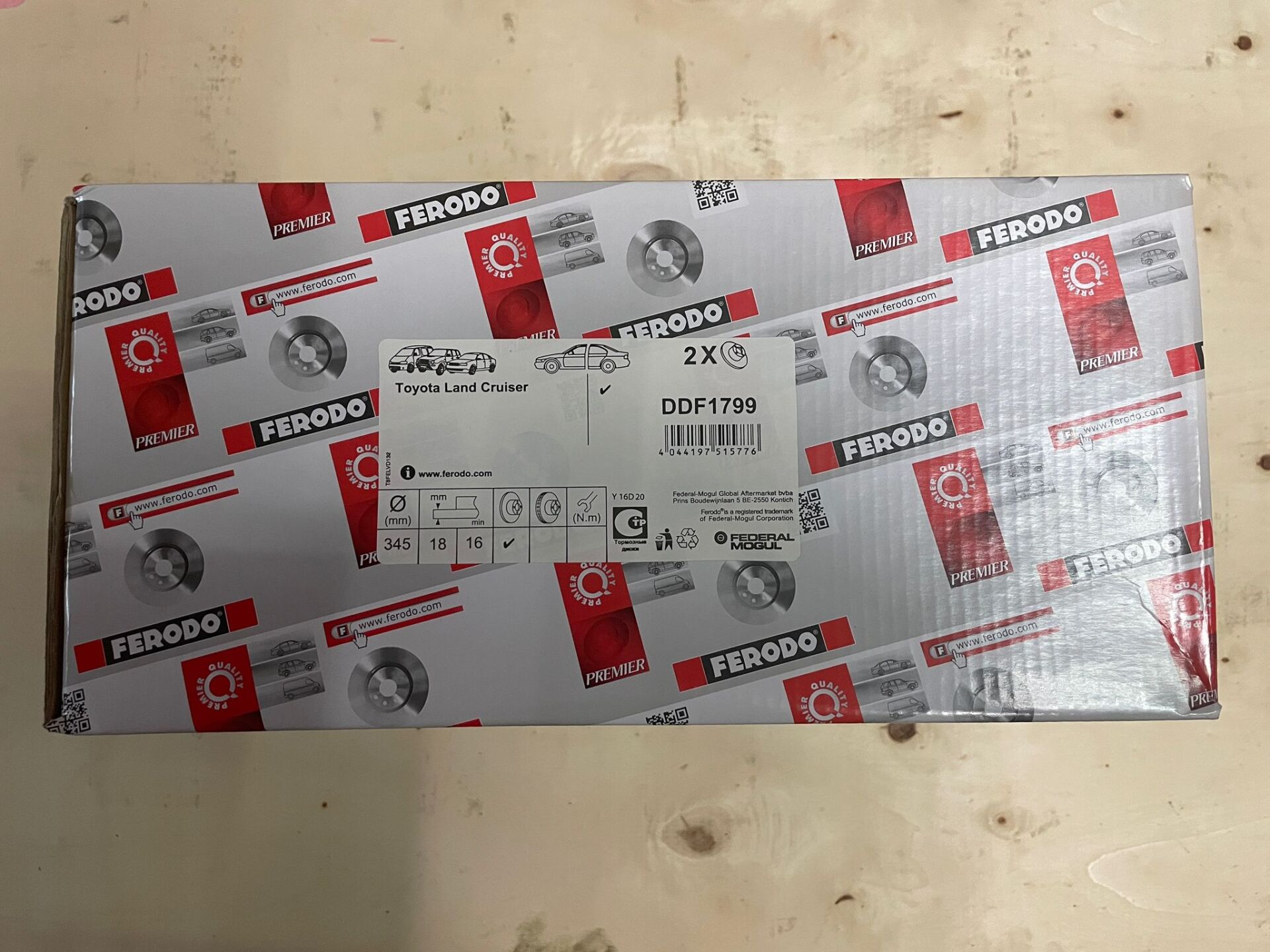 Ferodo DF1799 / 345 X 18 mm Arka Fren Diski | Toyota Land Cruiser 200 serisi (2007–2024)