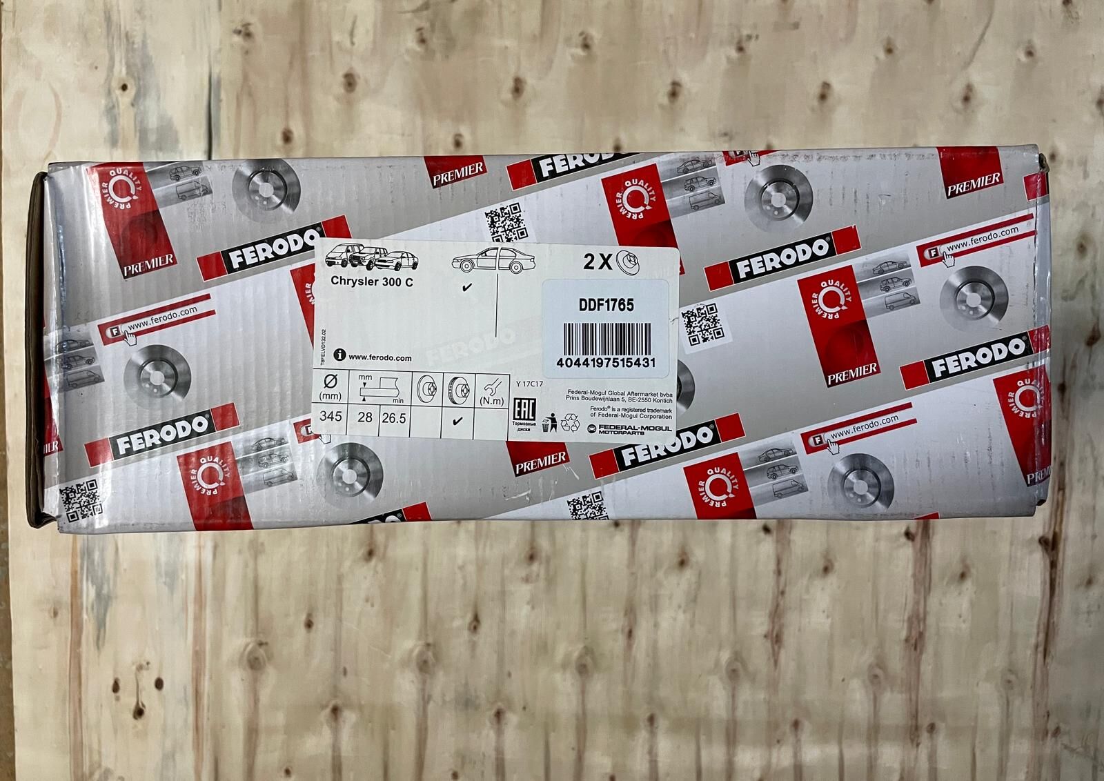 Ferodo DDF1765 / 345 × 28 mm Havalandırmalı Ön Fren Diski | CHRYSLER 300C (04-12) LANCIA THEMA (11-14) (All Motors)