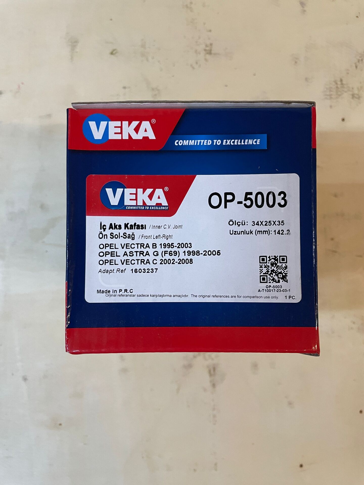 Veka OP-5003 İÇ AKS KAFASI | OPEL VECTRA B (95-03) / OPEL ASTRA G (F69) (98-02) / OPEL VECTRA C (02-08)