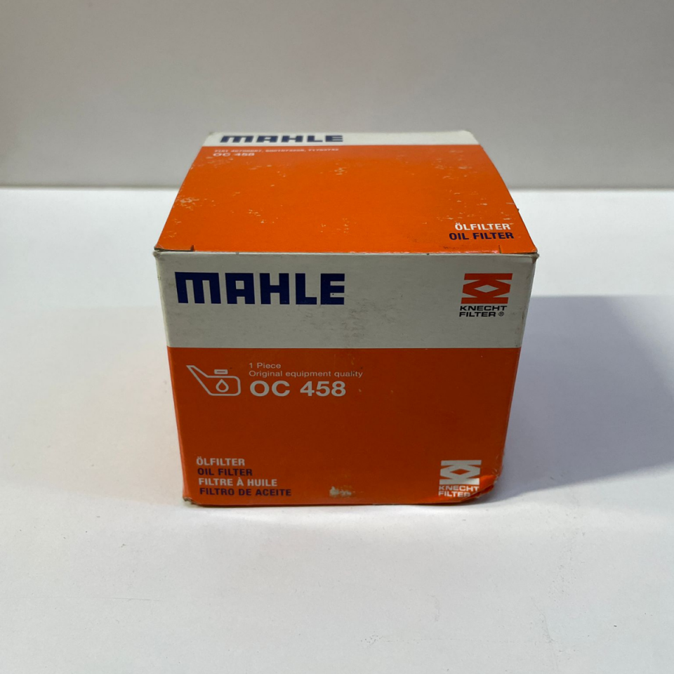 Mahle Yağ Filtresi (OC458) FİAT DOBLO 1.9 (02-12) - FİAT 500/500C 1.0 Mild Hybrid 2020 - BRAVO 1.9D Multijet II - PANDA 1.0 Mild Hybrid 2020 - PUNTO 1.9 JTD  (03-12)